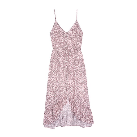 NWOT Rails Frida Garden Party HighLow Floral Ruffle Dress w/drawstring waist -Sm - Picture 4 of 16